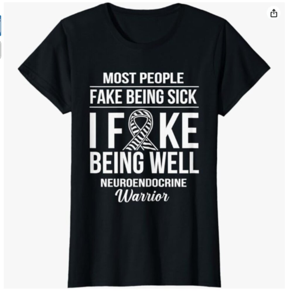 Womens Neuroendocrine Tumor Awareness NET Cancer Warrior Carcinoid T-Shirt-3XL
